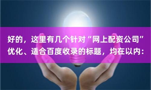 好的，这里有几个针对“网上配资公司”优化、适合百度收录的标题，均在以内：